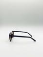 Orange Bold Rounded Sunglasses in Black Orange, Image 6 of 7
