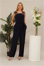 Navy  Julianna Jumpsuit & Jacket Set, Image 2 of 4