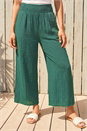 Green Petite Shirred Waist Trouser, Image 2 of 4