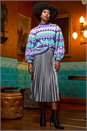 Lilac Heart High Neck Knit Jumper , Image 7 of 8