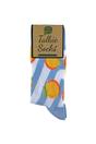 Light Blue 1 Pack Ladies Cotton Novelty Design Fruit Socks, Image 2 of 5