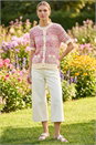 Pink Spacedye Button Knitted Cardigan, Image 2 of 4