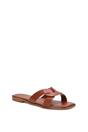 Brown 'Charley' Open Toe  Slip On Slider Sandals With Square Toe, Image 2 of 5