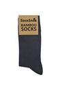 Grey 4 Pack Ladies Luxury Bamboo Crew Dress Socks, Image 2 of 4