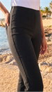 Black 3/4 Length Stretch Elastic Waist Trouser, Image 4 of 4