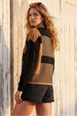 Camel  Colour Block Knit Jumper, Image 3 of 4