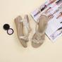Gold AJVANI Gold Mid Wedge Diamante Slingback Sandals, Image 4 of 6