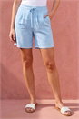 Blue Textured Bermuda Short, Image 2 of 5