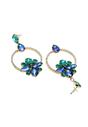 Green AVANT-GARDE PARIS Green Diva Collection Delicate Floral Drop Earrings, Image 3 of 4