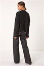 Black Heart Detail Knit Jumper, Image 3 of 5