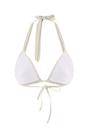White Tunnel Detail Halterneck Triangle Bikini Top, Image 3 of 5