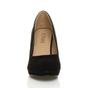 Black AJVANI Black Mid High Heel Court Shoes, Image 6 of 6