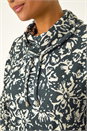 Navy Floral Printed Roll Neck Top, Image 5 of 5