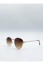 Gold Classic Round Metal Frame Sunglasses, Image 2 of 4