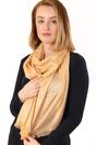Gold Plain Glitter Lightweight Evening Scarf, Image 2 of 2