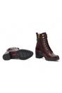 Brown Women’s Combat Ankle Boots -W7H-8510, Image 6 of 7
