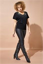 Black Scatter Hotfix Knitted T-Shirt, Image 2 of 4
