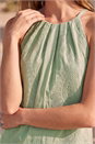 Mint Embroidered A-Line Mini Dress, Image 4 of 4