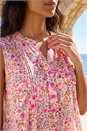 Pink Floral Burnout Vest Top, Image 4 of 4