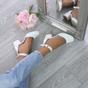 Ivory AJVANI Ivory Mid Block Heel Ankle Strap 2 Part Heels, Image 5 of 6