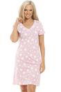 Pink Camille Lingerie Pink Star Print Cotton Nightshirt, Image 5 of 5