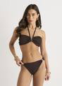Brown Chocolate Textured Hardware Trim Bikini Bottom, Image 3 of 4