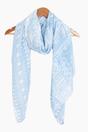 Blue Sarta Blue Mediterranean Tile Print Lightweight Scarf, Image 3 of 3