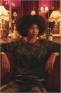 Black Sequin Detail Bubble Hem Top, Image 1 of 6