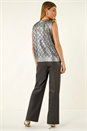Black Metallic Knit Vest, Image 3 of 6