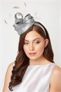Silver Sequin Pillbox Fascinator, Image 3 of 4