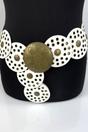 White Large Disc Belt, Image 1 of 2