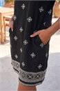 Black Petite Border Tunic Dress, Image 4 of 4