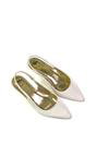 Ivory XY LONDON Ivory 'Avalone' Pointed Toe Sling Back Kitten Heel Sandals, Image 4 of 5