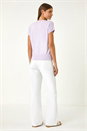 Lilac Leaf Print Hotfix Knitted Top, Image 3 of 5