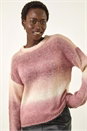 Mauve Space Dye Stripe Knit Jumper, Image 4 of 5