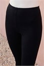 Black Stretch Plain Elastic Waist Leggings, Image 4 of 4