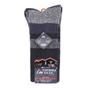 Black 3 Pack Padded Sole Cotton Hiking Socks, Image 4 of 4