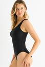 Black Gini London Black One shoulder Swimsuit, Image 4 of 4