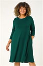 Forest  Curve Pocket Detail Swing Stretch Dress, Image 7 of 7
