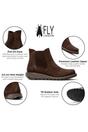 Dark Brown Women Chelsea Suede Leather boot-SALV175, Image 3 of 5