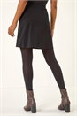 Black Wrap A-Line Stretch Skirt , Image 4 of 5