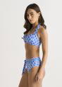 Blue Blue Chain Print Twist Front Bikini Top, Image 4 of 4