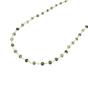 Gold Raw Green Emerald Beaded Delicate Gold Plated Necklace, Image 1 of 3