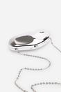 Silver Nude Sculpted Evening Clutch Bag, Image 5 of 6