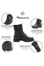 Black Tamaris Black Tamaris Womens Black Leather Combat Boot, Image 2 of 7