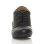 Black AJVANI Black Mid Heel Brogue Ankle Boots Shoe Boots, Image 6 of 6