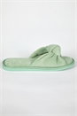 Green Towelling Knot Slipper, Image 1 of 4