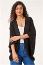 Black Crochet Tunic Cardigan, Image 6 of 6
