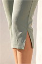 Khaki Dusk Split Hem Bengaline Capri Trouser, Image 4 of 4