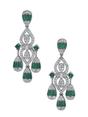 Green AVANT-GARDE PARIS Green Geometric Chandelier Statement Earrings, Image 1 of 3